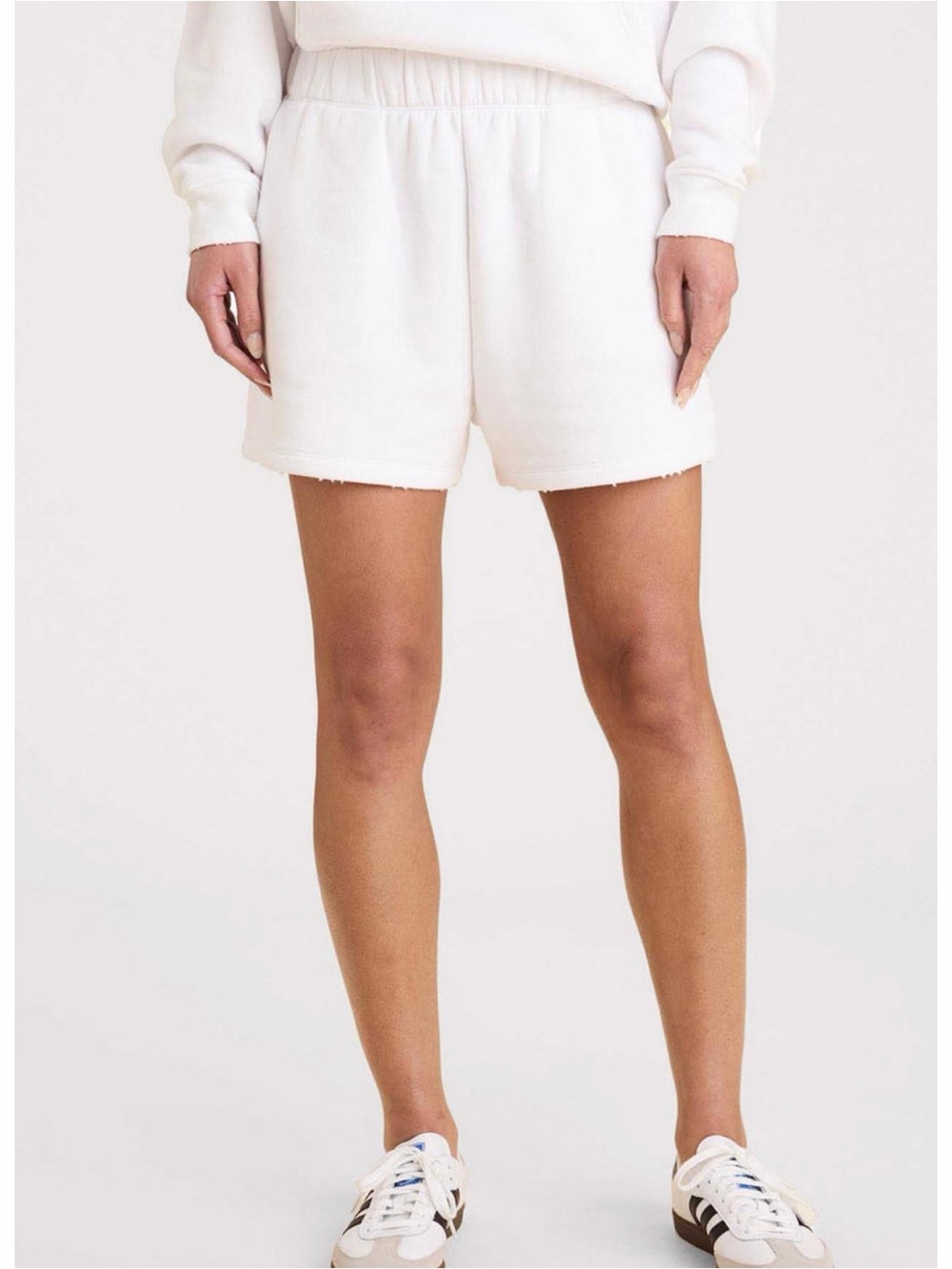 Nuuds White Vintage Fleece Shorts ONLY